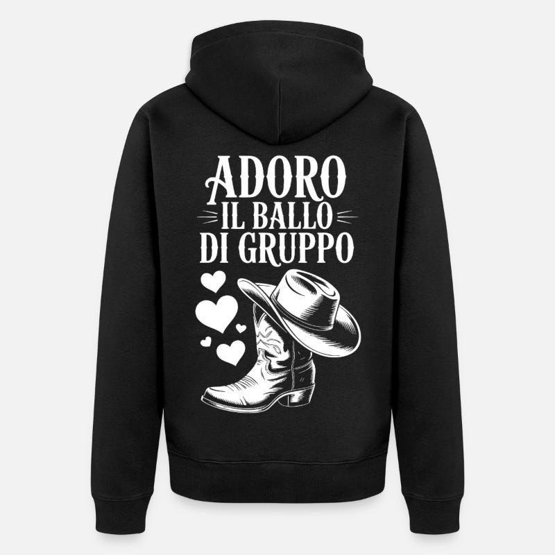 J’adore danser en groupe - Veste à capuche bio Premium Unisexe - noir