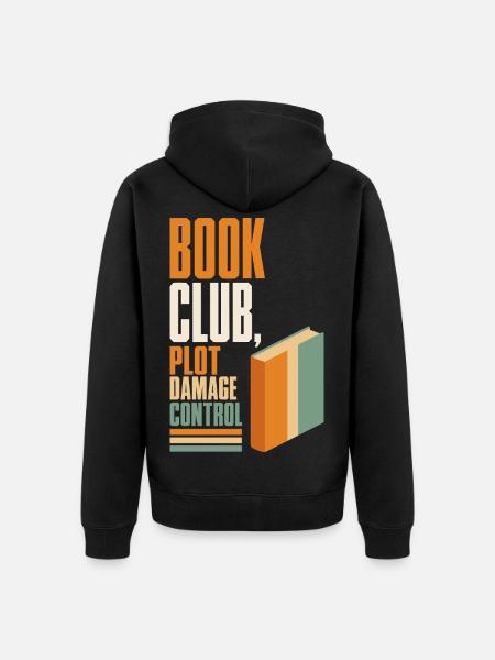 Buchclub – Plot Damage Control - Unisex Premium Bio Zip Hoodie - Schwarz