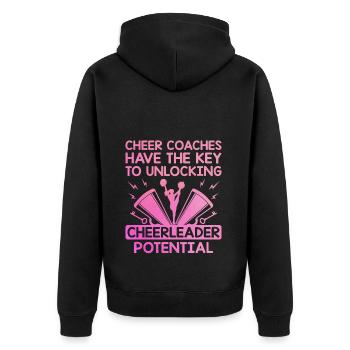 Cheerleading Coach Cheer Coach Cheerleader Cheer T - Veste à capuche bio Premium Unisexe - noir - Dos - Nico (187cm)