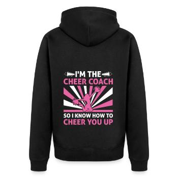 Cheerleading Coach Cheer Coach Cheerleader Cheer T - Unisex Premium Organic Zip Hoodie - black - Back - Nico (187cm)