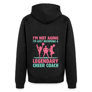 Cheerleading Coach Cheer Coach Cheerleader Cheer T - Veste à capuche bio Premium Unisexe - noir - Dos - Nico (187cm)
