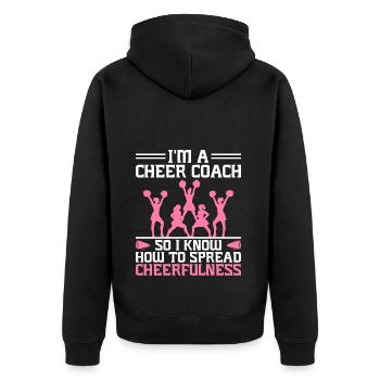 Cheerleading Coach Cheer Coach Cheerleader Cheer T - Veste à capuche bio Premium Unisexe - noir - Dos - Nico (187cm)