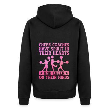 Cheerleading Coach Cheer Coach Cheerleader Cheer T - Unisex Premium Organic Zip Hoodie - black - Back - Nico (187cm)