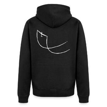 Segelflugzeug Kunstflug Pilot Segelflieger T-Shirt - Unisex Premium Bio Zip Hoodie - Schwarz - Hinten - Nico (187cm)