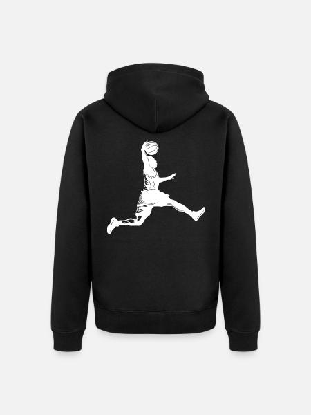 Basketball Silhouette - Unisex Premium Organic Zip Hoodie - black