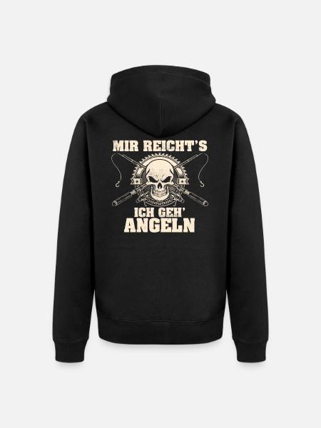 Angler Feierabend angeln Hobby Lustig Geschenk neu - Unisex Premium Bio Zip Hoodie - Schwarz