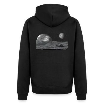 univers - Veste à capuche bio Premium Unisexe - noir - Dos - Nico (187cm)