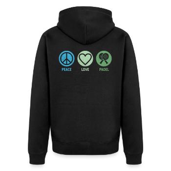 Padel Padel Player Padeltennis Padel Tennis - Unisex Premium Organic Zip Hoodie - black - Back - Nico (187cm)