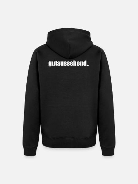 gutaussehend. - Unisex Premium Bio Zip Hoodie - Schwarz