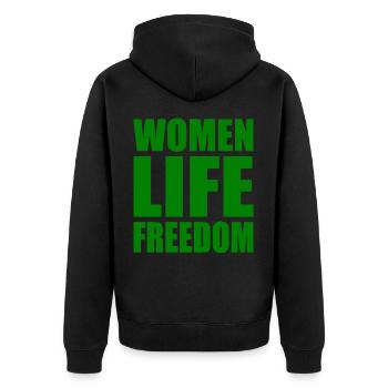 Women life freedom - Veste à capuche bio Premium Unisexe - noir - Dos - Nico (187cm)