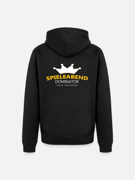 Spieleabend Spruch - Unisex Premium Bio Zip Hoodie - Schwarz