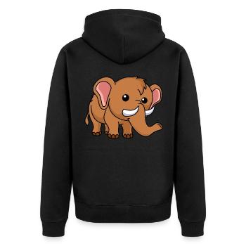 Mammoth Comic Animal - Veste à capuche bio Premium Unisexe - noir - Dos - Nico (187cm)