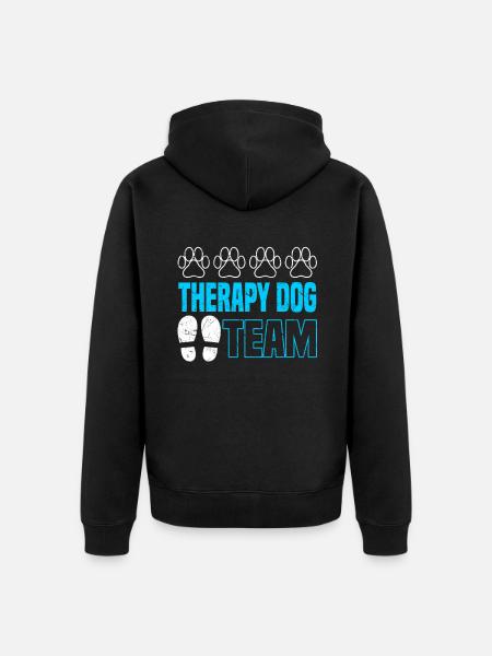 Therapy Dog Team - Therapiehund Hundetherapie - Unisex Premium Organic Zip Hoodie - black