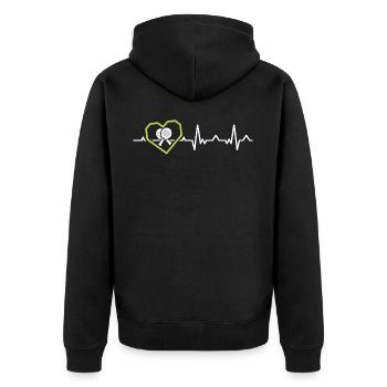 Padel Padel Player Padeltennis Padel Tennis - Unisex Premium Organic Zip Hoodie - black - Back - Nico (187cm)