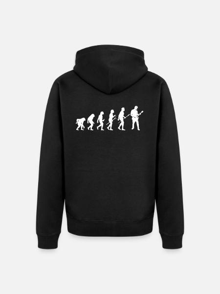 guitar guitar evolution - Unisex Premium Organic Zip Hoodie - black