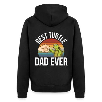 Les dictons de tortue | Cadeau reptiles pour animaux de compagnie - Veste à capuche bio Premium Unisexe - noir - Dos - Nico (187cm)