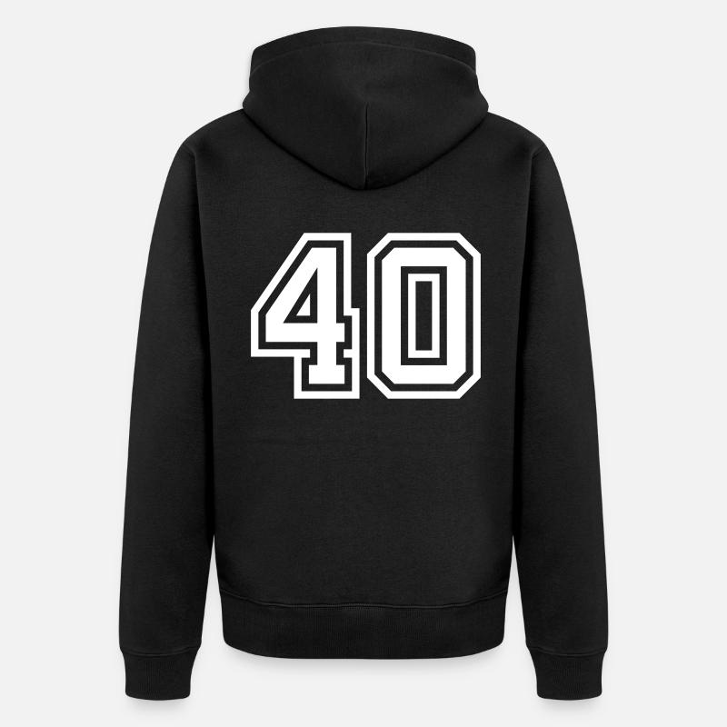 Symbole de 40 chiffres - Veste à capuche bio Premium Unisexe - noir