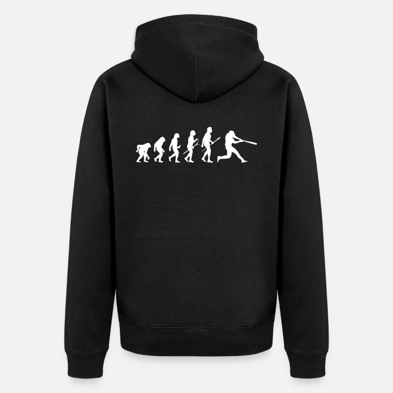 baseball player evolution - Veste à capuche bio Premium Unisexe - noir