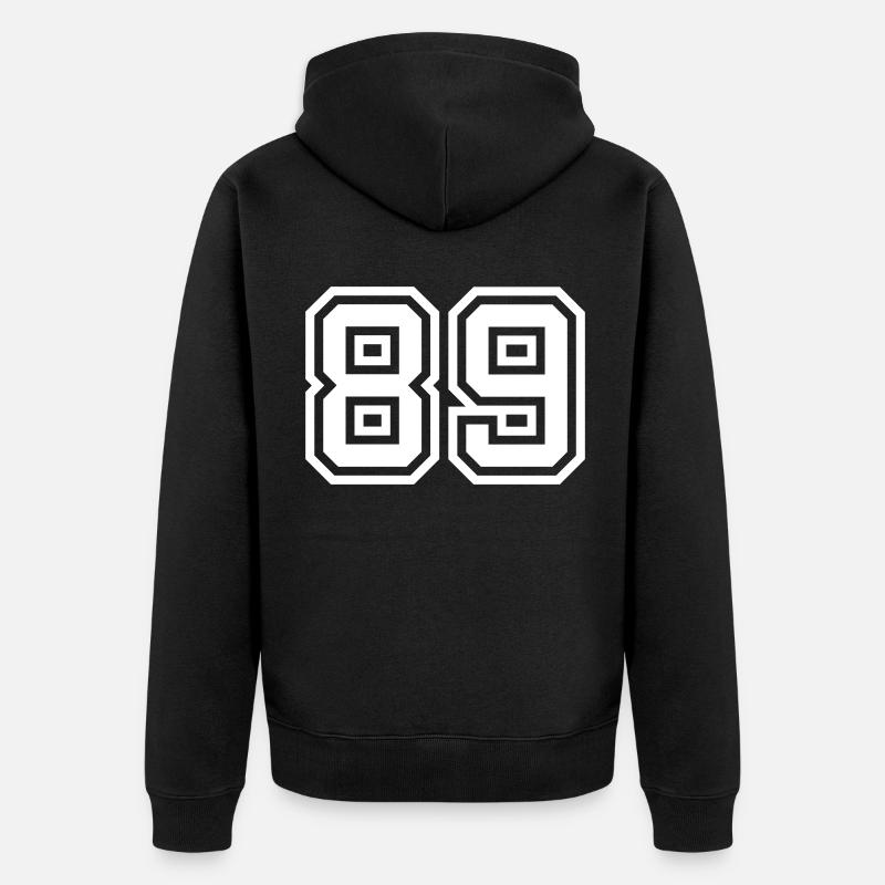 Symbole numérique 89 - Veste à capuche bio Premium Unisexe - noir
