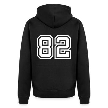 Symbole numérique 82 - Veste à capuche bio Premium Unisexe - noir - Dos - Nico (187cm)