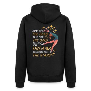 Gymnastics Acrobatics Gymnast Dancer Dancer - Unisex Premium Organic Zip Hoodie - black - Back - Nico (187cm)