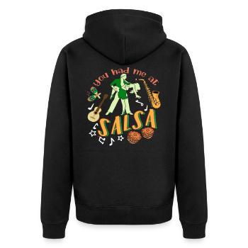 Salsa Danse Danse Professeur de danse Idée de cadeau - Veste à capuche bio Premium Unisexe - noir - Dos - Nico (187cm)