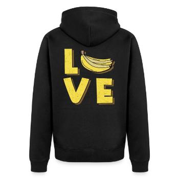 Banane Amateurs de fruits Idée de cadeau - Veste à capuche bio Premium Unisexe - noir - Dos - Nico (187cm)