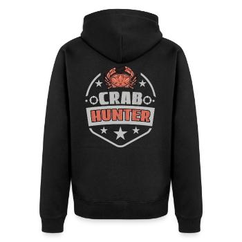 Krabbe Meeresfrüchte Krabbenfang Geschenkidee - Unisex Premium Bio Zip Hoodie - Schwarz - Hinten - Nico (187cm)
