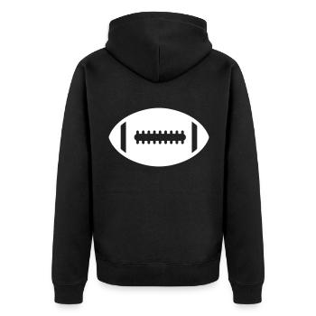 Icône de l’icône Football - Veste à capuche bio Premium Unisexe - noir - Dos - Nico (187cm)
