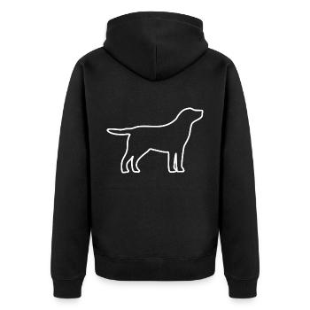 Chien race chien silhouette - Veste à capuche bio Premium Unisexe - noir - Dos - Nico (187cm)