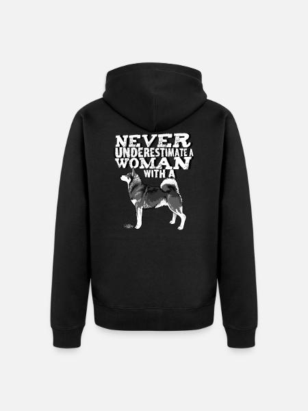 jamthundunderestimatewoma - Unisex Premium Organic Zip Hoodie - black