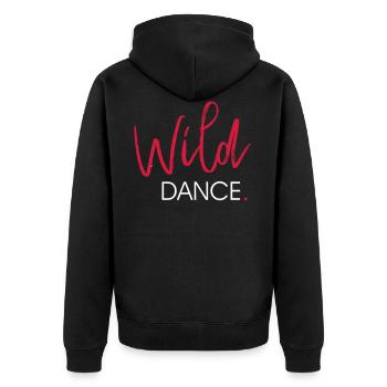 Wild DANCE - Dance Shirt - Unisex Premium Bio Zip Hoodie - Schwarz - Hinten - Nico (187cm)
