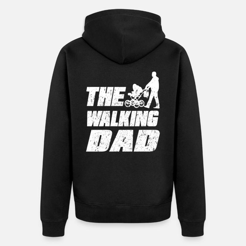 The Walking dad - Unisex Premium Bio Zip Hoodie - Schwarz