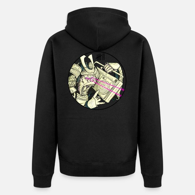 7 Vêtements - Gorilla Samurai - Veste à capuche bio Premium Unisexe - noir