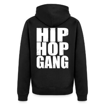 hip hop gang - Veste à capuche bio Premium Unisexe - noir - Dos - Nico (187cm)