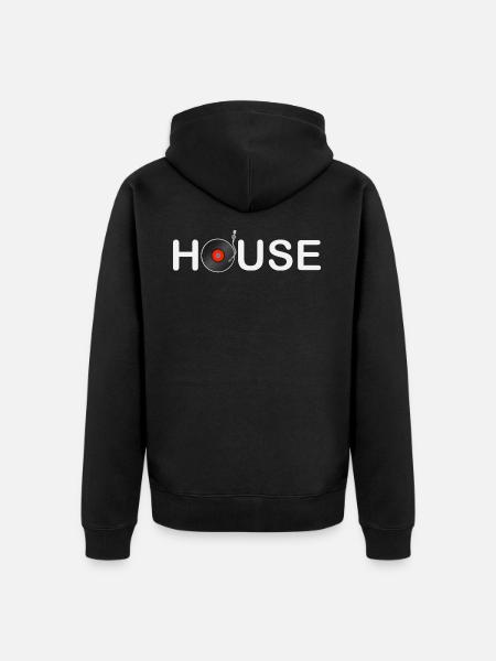 house music - Unisex Premium Bio Zip Hoodie - Schwarz