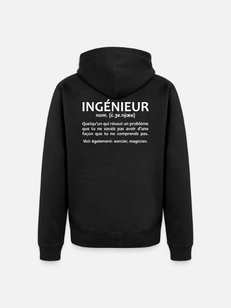 T-shirt pour Ingénieur - Sorcier & Magicien - Veste à capuche bio Premium Unisexe - noir