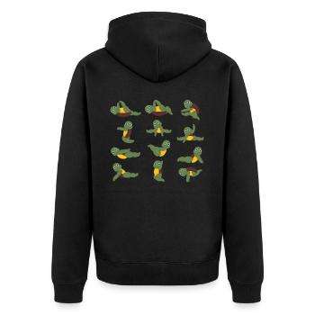 Turtles doing Yoga - yoga pillow yoga mat Gift - Veste à capuche bio Premium Unisexe - noir - Dos - Nico (187cm)