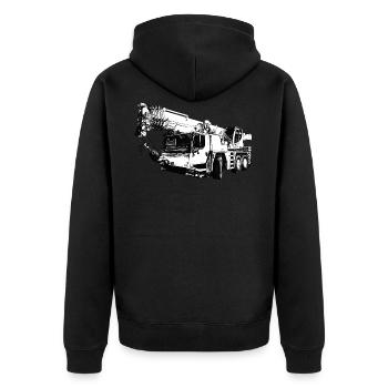 grue mobile - Veste à capuche bio Premium Unisexe - noir - Dos - Nico (187cm)