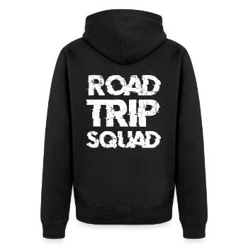 Road Trip Squad - Car traffic Travel Street Trip - Unisex Premium Organic Zip Hoodie - black - Back - Nico (187cm)
