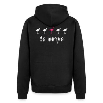 Soyez unique! - Veste à capuche bio Premium Unisexe - noir - Dos - Nico (187cm)