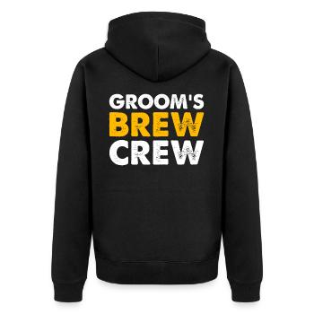 Crew Brew Crew - Fête - Veste à capuche bio Premium Unisexe - noir - Dos - Nico (187cm)