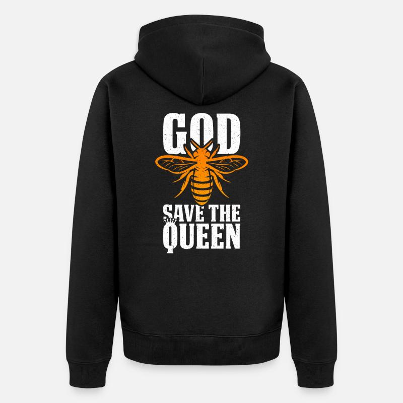 God Save The Queen - Veste à capuche bio Premium Unisexe - noir