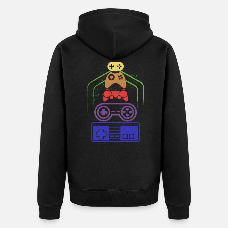 Controller - Unisex Premium Bio Zip Hoodie - Schwarz