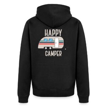 Campeur heureux - Veste à capuche bio Premium Unisexe - noir - Dos - Nico (187cm)