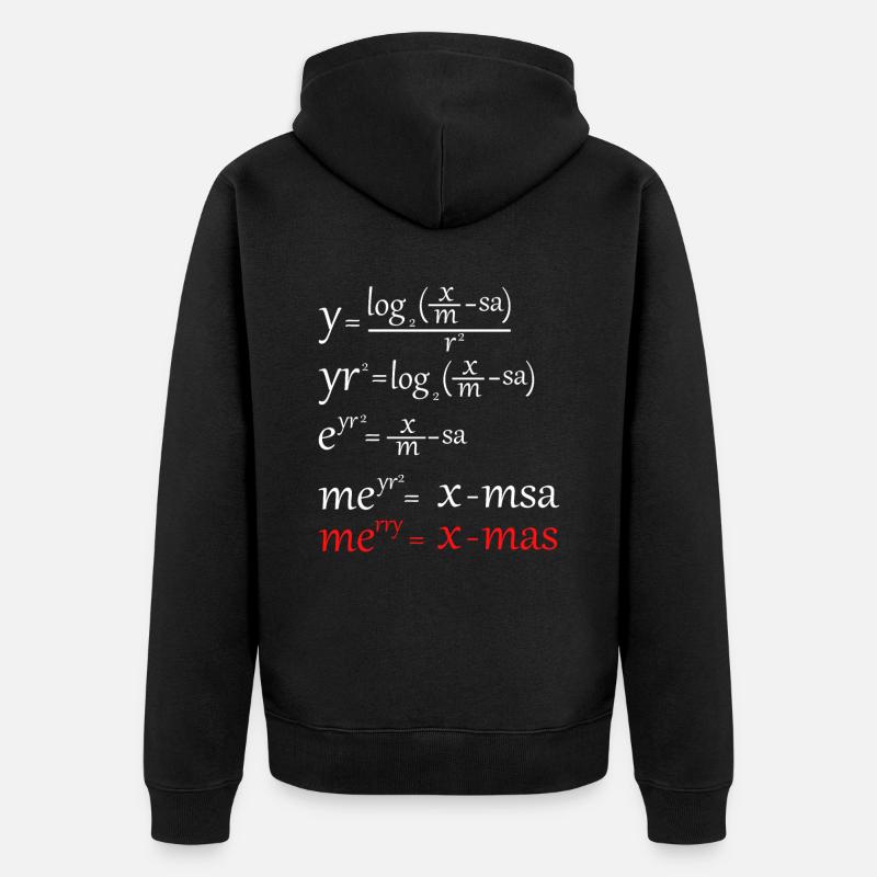 Math Noël - Veste à capuche bio Premium Unisexe - noir