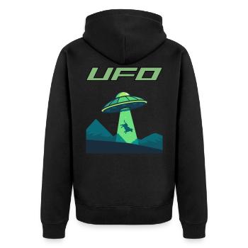 UFO beam - Veste à capuche bio Premium Unisexe - noir - Dos - Nico (187cm)
