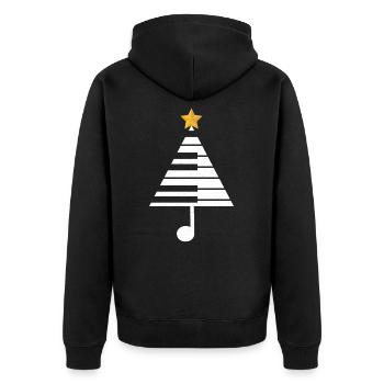 Piano Noël - Veste à capuche bio Premium Unisexe - noir - Dos - Nico (187cm)