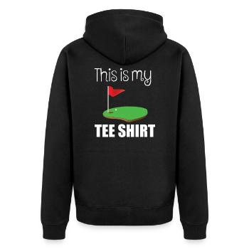Tee Golf Sayings Drôle Drôle Lieu favori - Veste à capuche bio Premium Unisexe - noir - Dos - Nico (187cm)