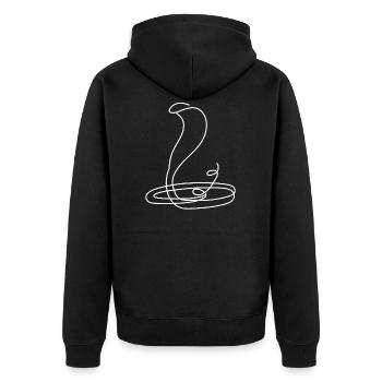 dessin Cobra - Veste à capuche bio Premium Unisexe - noir - Dos - Nico (187cm)